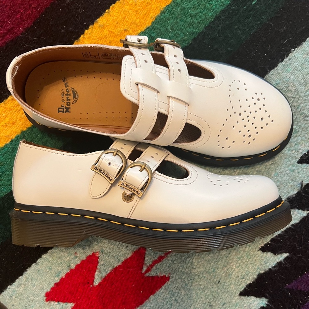 Dr. Martens White Mary Jane Shoes